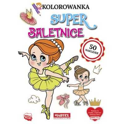 668583 KOLOROWANKA Z NAKLEJKAMI SUPER BALETNICE MARTEL