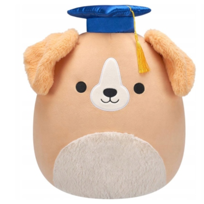 864691 SQUISHMALLOWS MASKOTKA PIESEK FINLEY GRADUATION  30CM