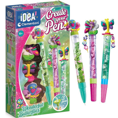 181698 CLEMENTONI CREA IDEA MINI FABRYKA DŁUGOPISÓW MOTYLE