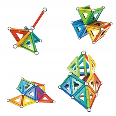 380438 KLOCKI MAGNETYCZNE MAGNETIC 72 ELEMENTY