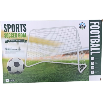 380674 BRAMKA PIŁKARSKA METALOWA DO GRY PIŁKA NOŻNA 120CM