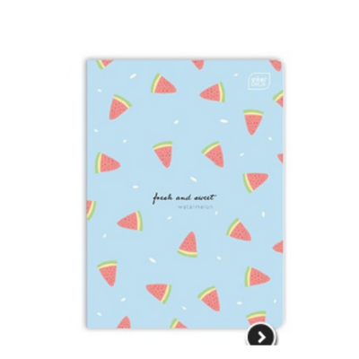 200136 ZESZYT A5 TRZYLINIA KOLOROWA 32 MIX WZORÓW INTERDRUK