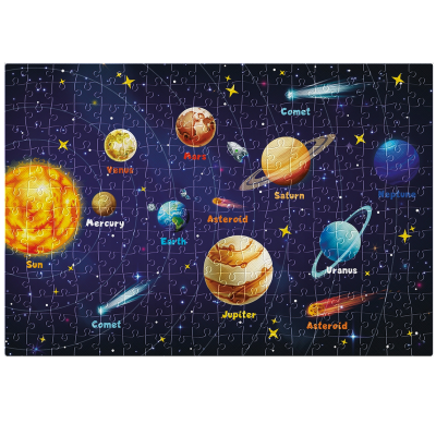 368973 INTERDRUK PUZZLE 250 EL KIDS 6 SOLAR SYSTEM KOSMOS PLANETY