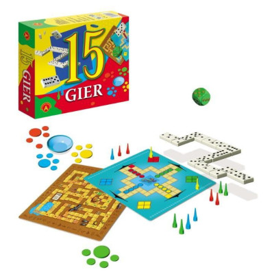 003796 ALEXANDER ZESTAW 15 GIER DOMINO PCHEŁKI