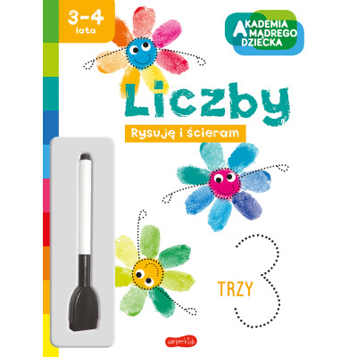 696458 KOLOROWANKA RYSUJE I ŚCIERAM LICZBY