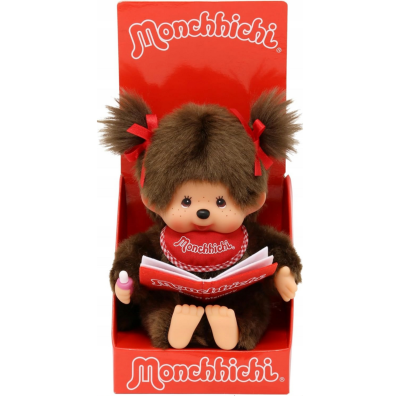 221561 MASKOTKA MAŁPKA MONCHICHI DZIEWCZYNKA Z KSIĄŻKĄ