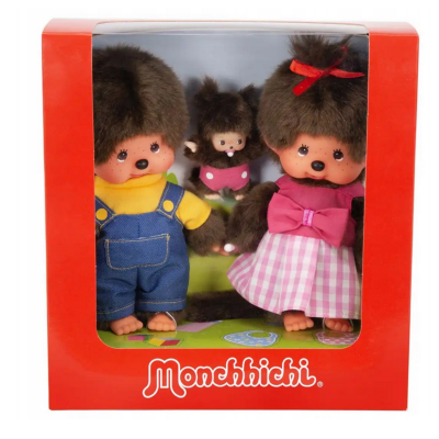 254873 MASKOTKA MAŁPKA MONCHICHI RODZINA MAŁPEK MAMA TATA DZIECKO