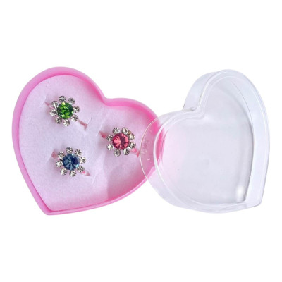 472980 PIERŚCIONKI PIERŚCIONEK BIŻUTERIA DZIECIĘCA ZESTAW 3 SZTUKI