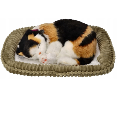 992585 MASKOTKA ODDYCHAJĄCY TRÓJKOLOROWY KOTEK PERFECT PETZZZ