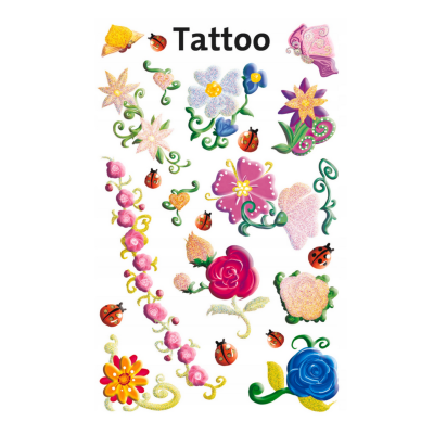 566916 NAKLEJKI TATUAŻE KWIATY TATUAŻ TATTOO