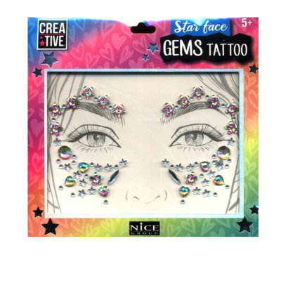 026057 ZESTAW PIĘKNOŚCI DO OZDABIANIA TWARZY KORALIKI KRYSZTAŁKI