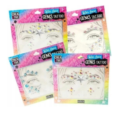 026057 ZESTAW PIĘKNOŚCI DO OZDABIANIA TWARZY KORALIKI KRYSZTAŁKI