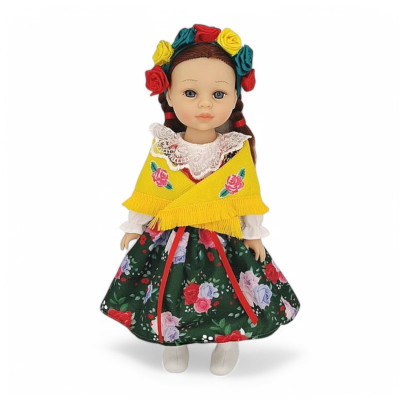 587823 LALKA GÓRALKA W STROJU LUDOWYM MÓWI I ŚPIEWA PO POLSKU 38CM