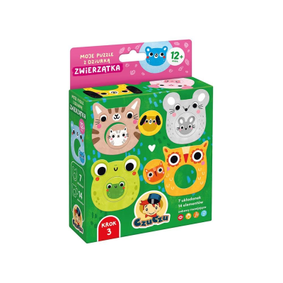 493761 CZUCZU PUZZLE Z DZIURKĄ ZWIERZĘTA