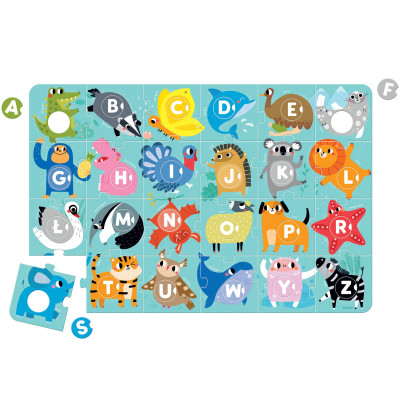 491262 CZUCZU PUZZLE Z DZIURKĄ ALFABET 48 EL