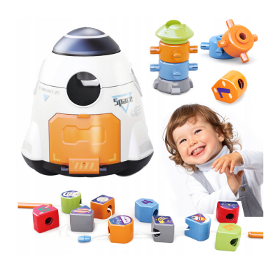 846220 KOSMICZNY SORTER KSZTAŁTÓW RAKIETA KOSMOS KLOCKI SMILY PLAY