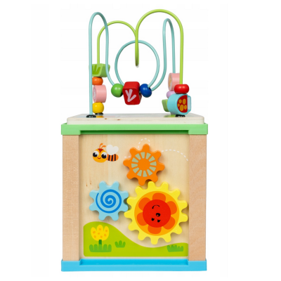 849504 EDUKACYJNA DREWNIANA KOSTKA AKTYWNOŚCI SMILY PLAY