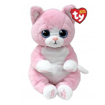432073 MASKOTKA PLUSZAK RÓŻOWY KOTEK LILLIBELLE TY BEANIE BOOS 24CM