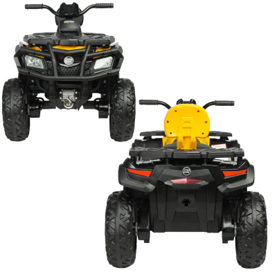 396781 RUSH POJAZD TERENOWY QUAD NA AKUMULATOR NAPĘD 4X4 ŻÓŁTY