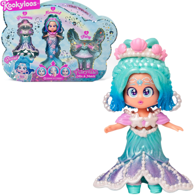 040164 KOOKYLOOS LALKA PEARL KSIĘŻNICZKA WRÓŻKA SYRENKA ZESTAW MIX&MATCH