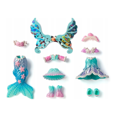 040164 KOOKYLOOS LALKA PEARL KSIĘŻNICZKA WRÓŻKA SYRENKA ZESTAW MIX&MATCH