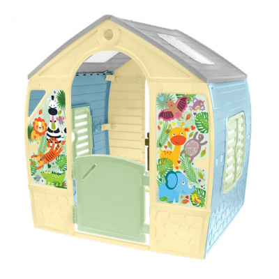 M12794 MOCHTOYS DOMEK OGRODOWY HAPPY HOUSE PASTELOWY ZWIERZĘTA