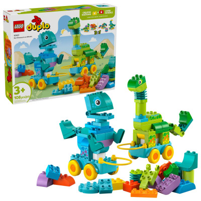 10451 LEGO DUPLO 3W1 DINOZAURY NA KÓŁKACH