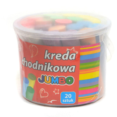 073595 KREDA CHODNIKOWA DO RYSOWANIA 20 SZTUK W WIADERKU SCHEMAT