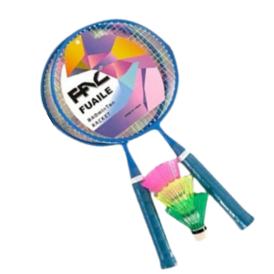 466408 ZESTAW DO BADMINTONA 2 RAKIETKI POKROWIEC + LOTKI 2 KOLORY 45CM