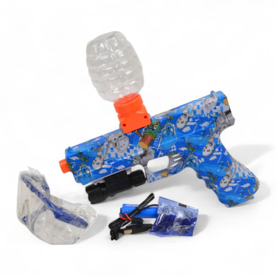 473507 PISTOLET NA KULKI ŻELOWE USB NIEBIESKI