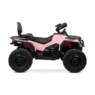 322203 OUTLANDER POJAZD TERENOWY QUAD NA AKUMULATOR 4X4 MOCNY 200W RÓŻOWY