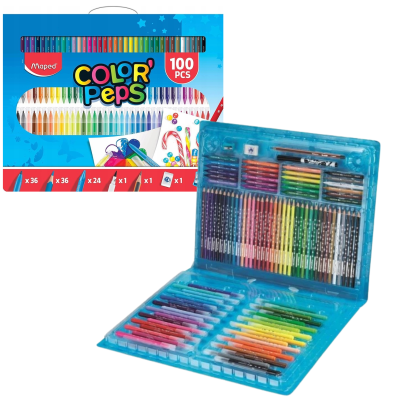 070039 ZESTAW ARTYSTYCZNY W WALIZCE RYSOWANIE MAPED 100 ELEMENTÓW