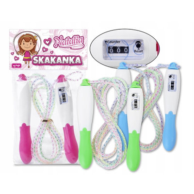 135958 SKAKANKA ŻYŁKOWA Z LICZNIKIEM RÓŻNE KOLORY ARTYK