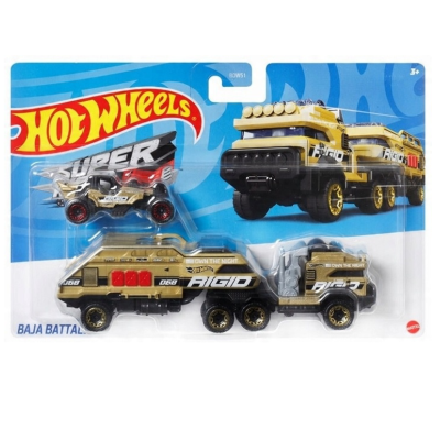 HMF91 HOT WHEELS CIĘŻARÓWKA POJAZD SUPER RIGS BAJA BATTALION