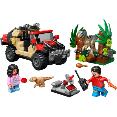 76972 LEGO JURASSIC WORLD UCIECZKA TERENÓWKĄ PRZED RAPTOREM