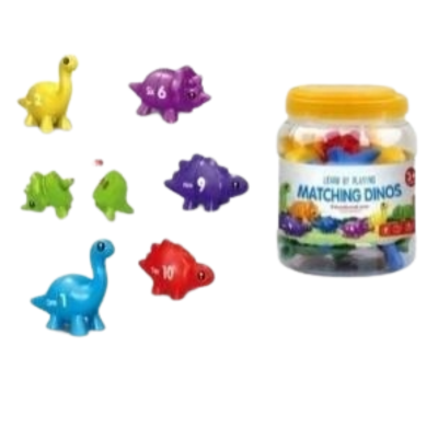 484759 KOLOROWE DINOZAURY DO NAUKI KOLORÓW I LICZENIA MONTESSORI