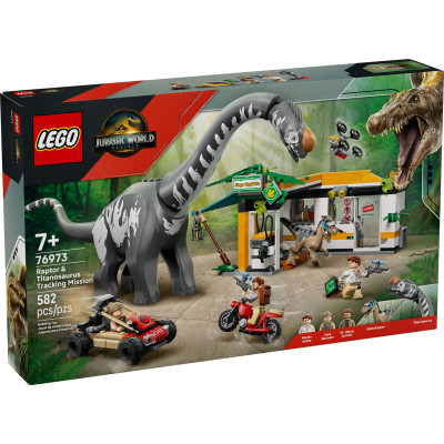 76973 LEGO JURASSIC WORLD NA TROPIE TYTANOZAURA I RAPTORA