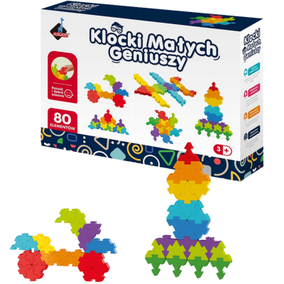 125220 KLOCKI MAŁYCH GENIUSZY KONSTRUKCYJNE PUZZLE 80 EL ASKATO