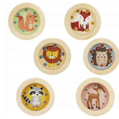 119458 DREWNIANA GRA ZRĘCZNOŚCIOWA BALANSUJĄCE KULKI ZWIERZĄTKA RÓŻNE ASKATO