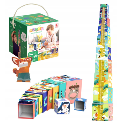 121482 WIEŻA PIRAMIDKA DO UKŁADANIA ZWIERZĄTKA ASKATO