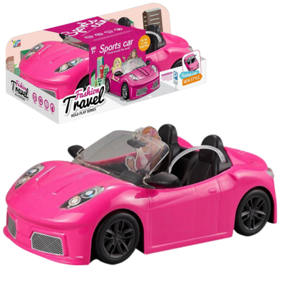 125619 SPORTOWE AUTKO DLA LALEK RÓŻOWY KABRIOLET SAMOCHÓD POJAZD