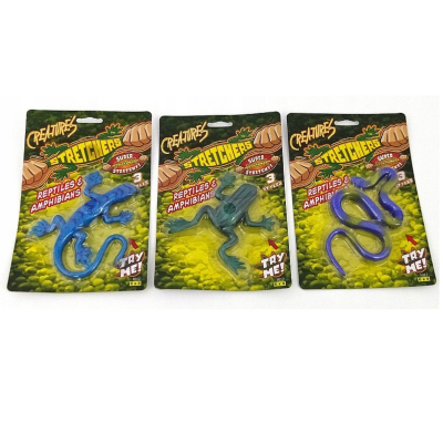 458482 GUMOWY GAD JASZCZURKA ŻABA WĄŻ RÓŻNE MIX