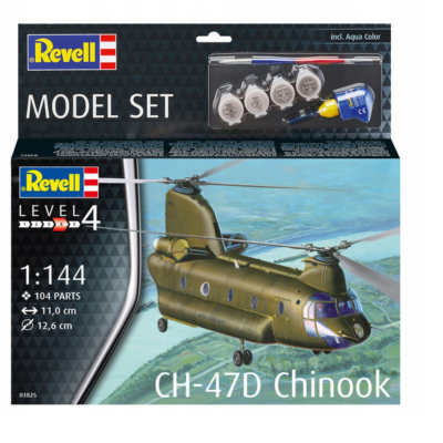 63825 REVELL HELIKOPTER CH-47D CHINOOK + FARBY MODEL