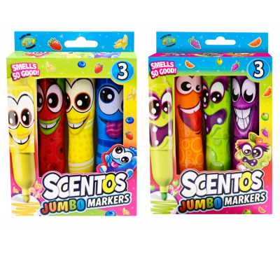 10498 PACHNĄCE MARKERY ŚMIESZNE MINKI 3 KOLORY SCENTOS