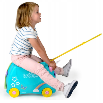 202874 TRUNKI JEŻDŻĄCA WALIZECZKA JEDNOROŻEC JEŹDZIK WALIZKA PODRÓŻNA BAGAŻ
