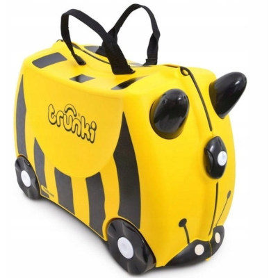 200443 TRUNKI JEŻDŻĄCA WALIZECZKA PSZCZÓŁKA JEŹDZIK WALIZKA PODRÓŻNA BAGAŻ
