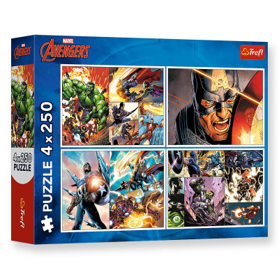 13309 TREFL PUZZLE MARVEL BOHATERSKIE DNI 4 X 250 EL