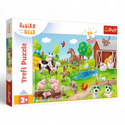 14372 TREFL PUZZLE MAXI BOBASKI I MIŚ, BOBASKI I ZWIERZĘTA 24 EL