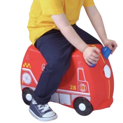 202546 TRUNKI JEŻDŻĄCA WALIZECZKA STRAŻ POŻARNA JEŹDZIK WALIZKA BAGAŻ