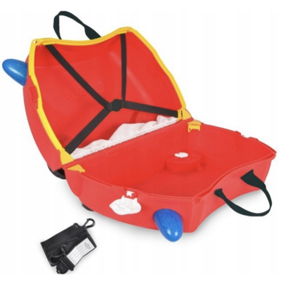 202546 TRUNKI JEŻDŻĄCA WALIZECZKA STRAŻ POŻARNA JEŹDZIK WALIZKA BAGAŻ